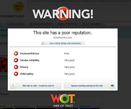 Warnung beim Besuch einer unsicheren Seite