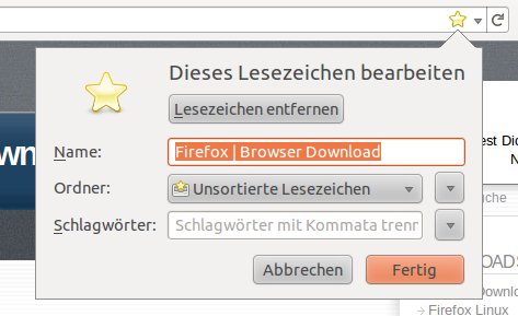 Lesezeichen bearbeiten