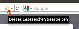 Lesezeichen über den Stern setzen