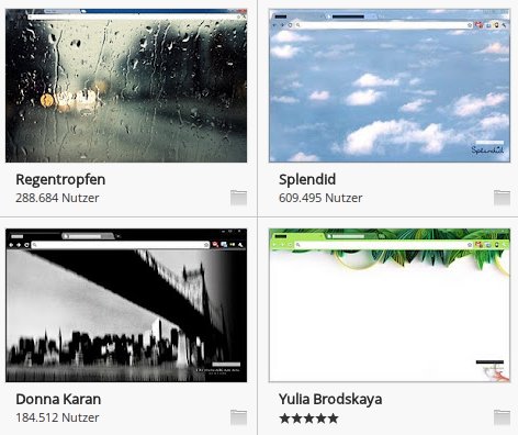 Preview einiger Chrome Designs