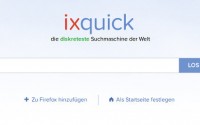 Diskrete Suchmaschine: ixquick.com