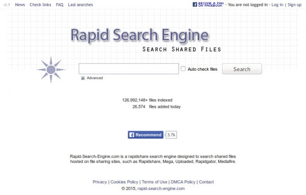 Screenshot: rapid-search-engine.com