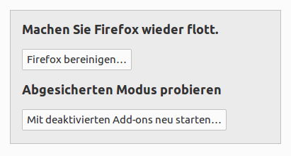 Firefox bereinigen