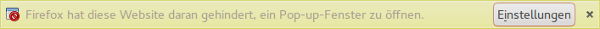 Pop-up-Blocker-Hinweis in Firefox
