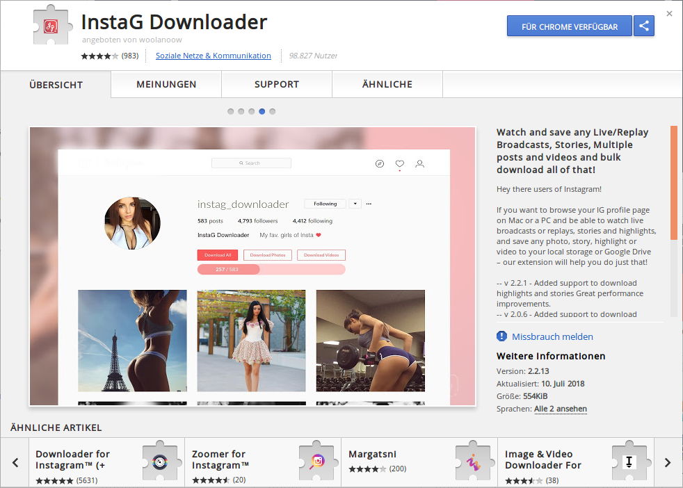 Instagram Image Downloader Fur Chrome