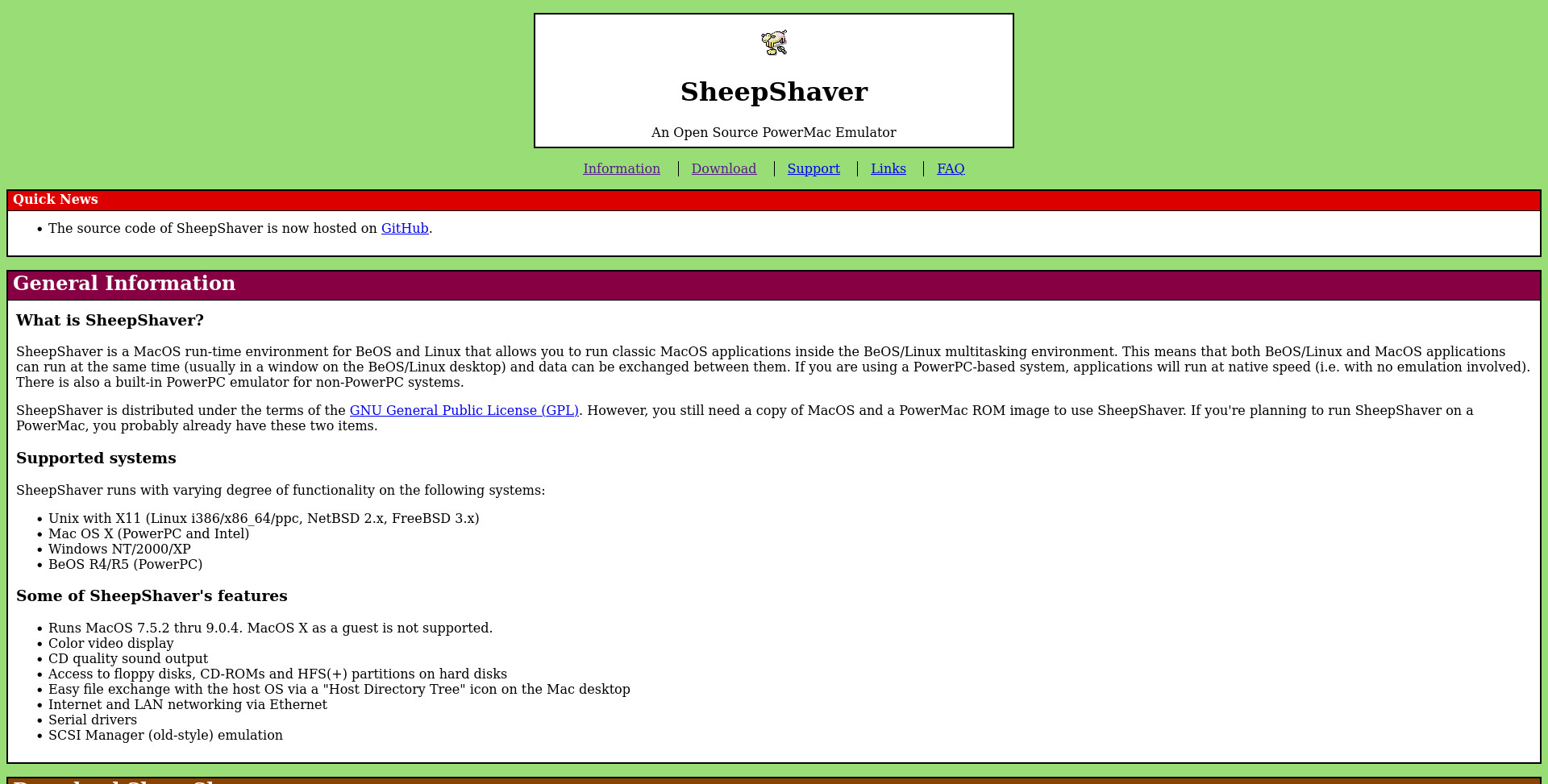 SheepShaver Download - Apple MacOS Emulator