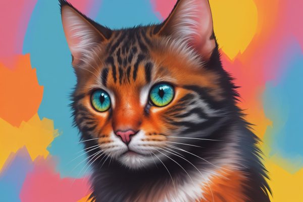 Cooles Hintergrundbild: Pop-Art Katze